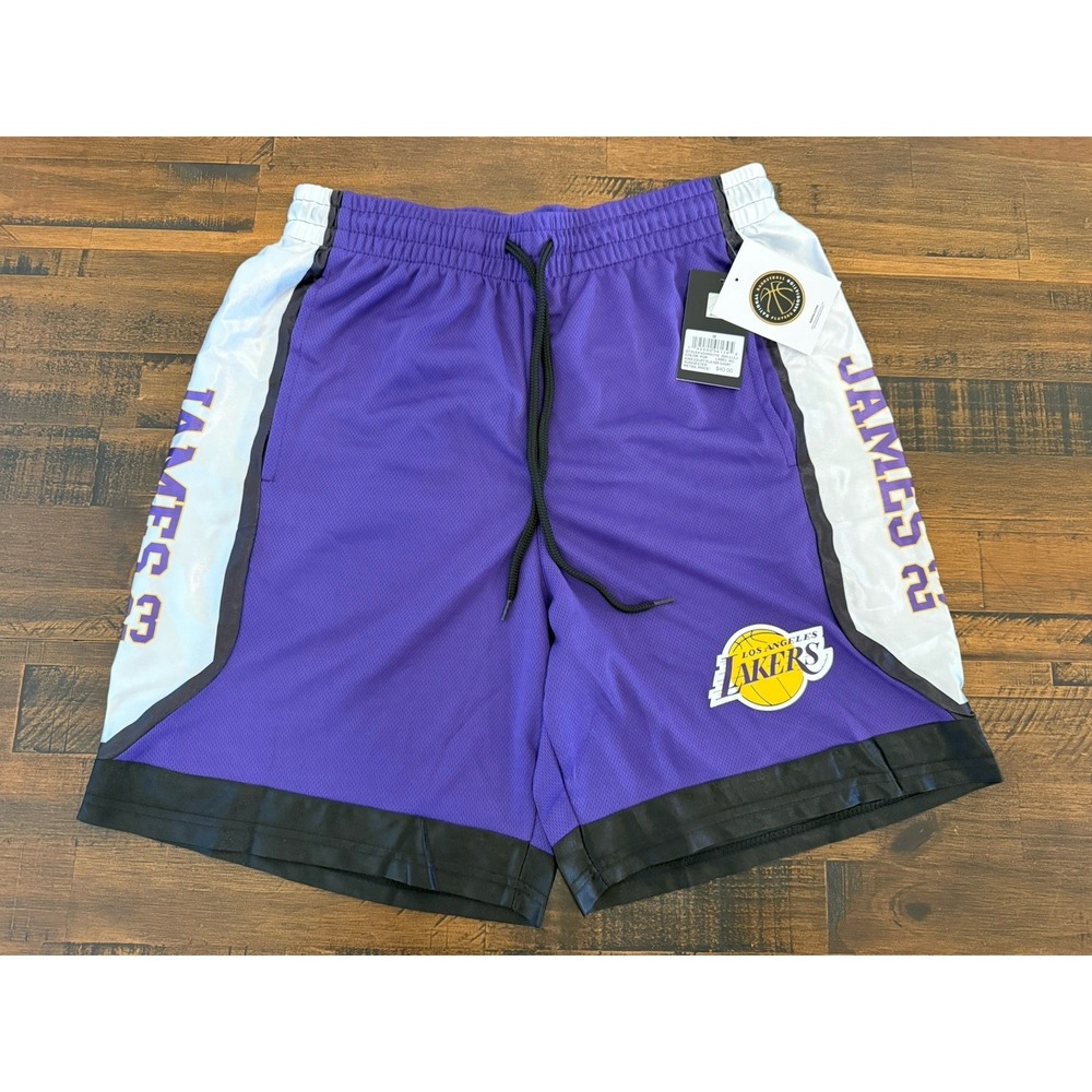 Los Angeles Lakers Lebron James 23 NBA Basketball Shorts Mens M Medium Ultra New